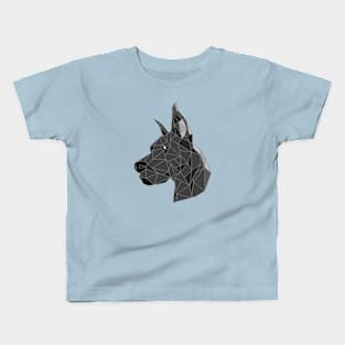 Great Dane Blue Stained Glass Kids T-Shirt